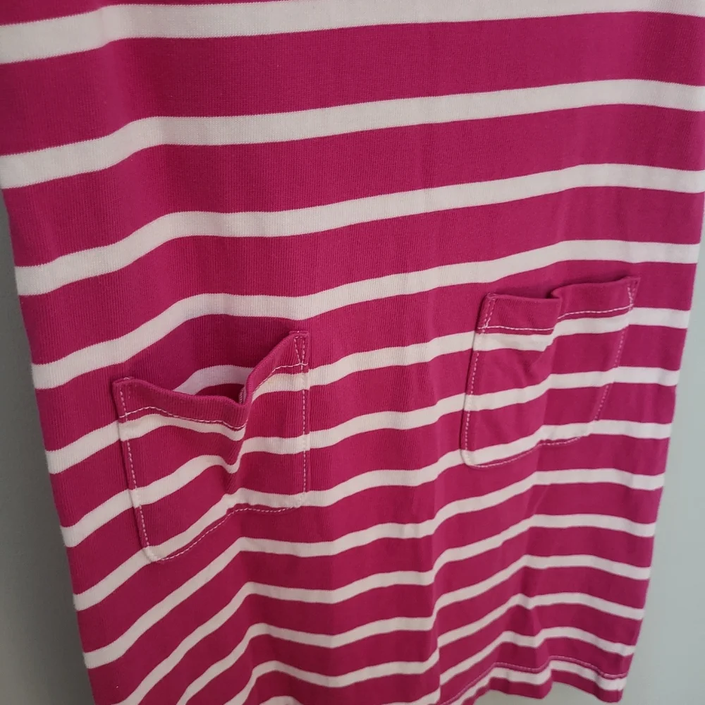 Kate Spade Tropez Rio Striped Sleeveless Bow Pockets‎ Knee Dress Pink Small